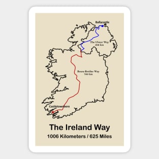 Ireland Way Route Map Magnet